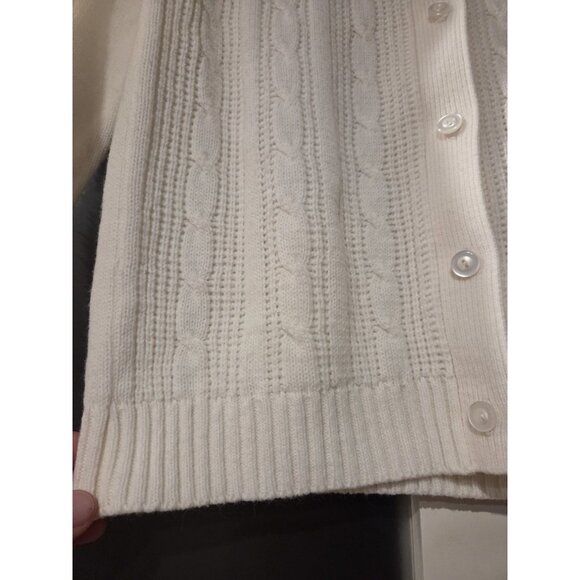 Vintage Sweater Bee By Banff Cardigan Sweater Cable Knit Button Closure - Picture 4 of 9